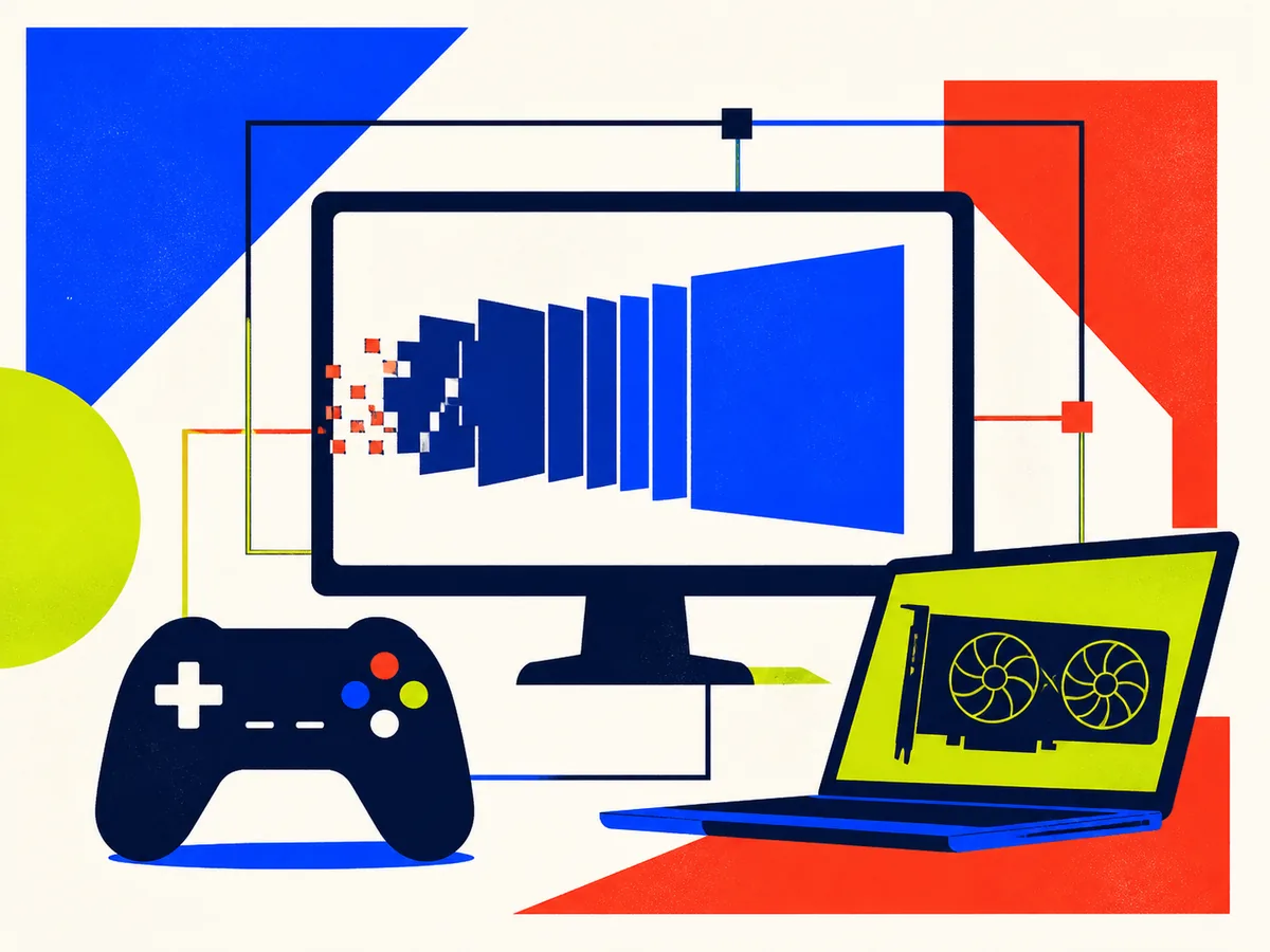 Ilustración editorial genérica para Monitor 1440p de 144 Hz o 180 Hz para jugar